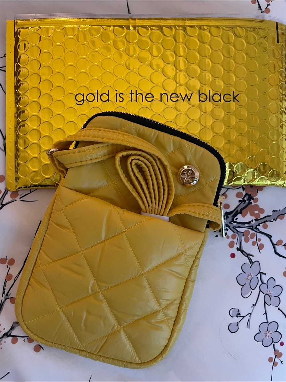 Goldno.8 Yellow Quilted Crossbody Bag - Women's Shoulder Pouch